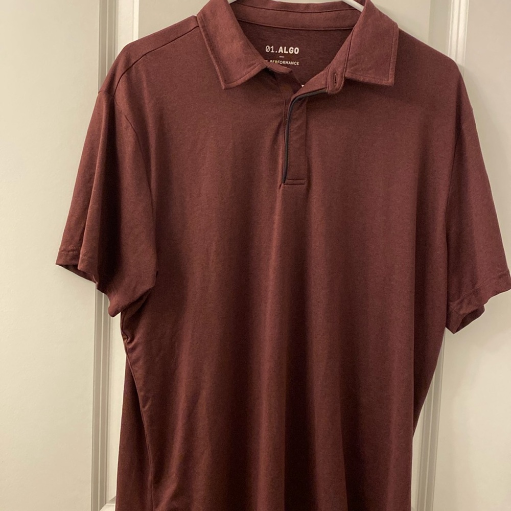 01.Algo performance polo. Size L burgandy